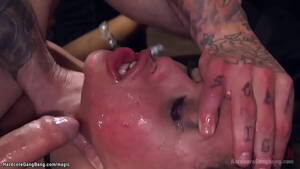 ebony slut hardcore gangbang - Tattooed little ebony slut Holly Hendrix mouth gagged with dildo and big  dicks then rough anal gangbang and double penetration fucked by clowns -  XNXX.COM