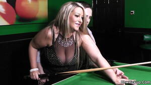 blonde bbw on a pool table - Blonde bbw in nylons gets slammed on pool table | xHamster