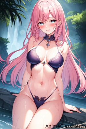 boob cartoon bleach girls beach - Anime Girl Beach Bath Towel Night Swim Original Art Manga Hot Sexy Pink  Hair | eBay