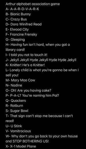 Nadin Dw Arthur Porn Mom - Y is for? : r/Arthur