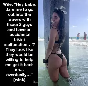 Beach Babe Porn Captions - Go for the big waves in deeper water nude porn picture | Nudeporn.org