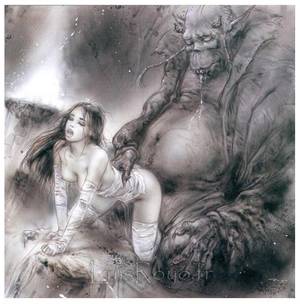 Gothic Fantasy Art Porn - Luis Royo-Prohibited Book II, The Blue Prince 9 Not certain why I like this.