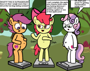 Button Sweetie Belle Porn Comics - 63599 - safe, artist:mrstheartist, apple bloom (mlp), scootaloo (mlp), sweetie  belle (mlp), earth pony, equine, fictional species, mammal, pegasus, pony,  unicorn, semi-anthro, friendship is magic, hasbro, my little pony, absurd  resolution, belly,