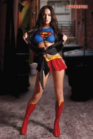 10 Inch Adult Porn Megan Fox - (24x36) Megan Fox Superfox Supergirl/Superman Movie Poster Print