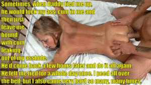 Anal Slave Caption Porn - I embraced being Daddy's anal slave with relish. He lavishes so much  attention on my ass, I did feel like a real princess, an anal one! gif