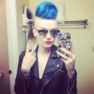 Blue Hair Glasses Porn - We don't want to mess with @erynwoods and her Bad Boy blue hair