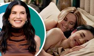 Kim Kardashian Lesbian Porn - Julianna Margulies defends lesbian love scenes with Reese Witherspoon on  The Morning Show | Daily Mail Online