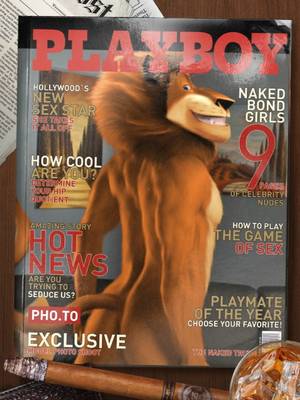 Madagascar Gay Porn - e621 alex_the_lion anthro anthrofied butt cover dreamworks edit feline grin  hi_res lion looking_at_viewer looking_back madagascar magazine
