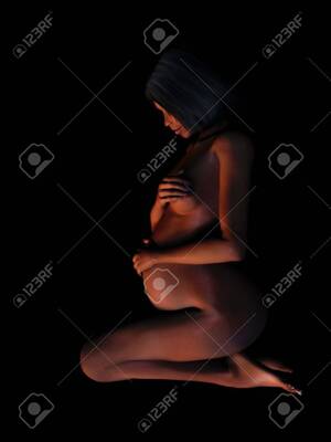 african american pregnant nude - A Naked African American Pregnant Woman Sitting On The Floor Holding One  Stock Photo, Picture and Royalty Free Image. Image 3084189.