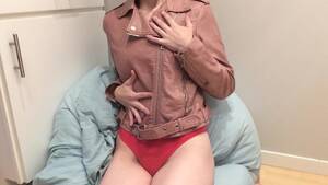Leather Jacket Amateur Porn - MissAnnie2's Amateur Porn: Leather Jacket Striptease photo set