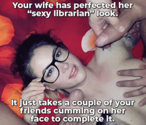 Glasses Porn Cum Captions - cum on her face makes her prettier - Porn With Text