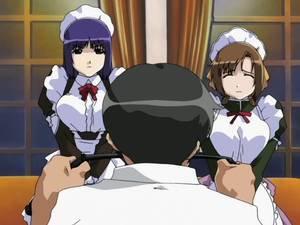 Anime Maid Having Sex - Young and submissive anime maids in hentai cartoon