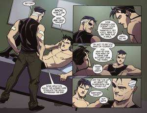 Daken Marvel Gay Porn - Even dacades into the future, Dick Grayson still acts as a big brother to  the other Batman Family members, in Batman Beyond 2.0 #8, he gives a  shirtless ...