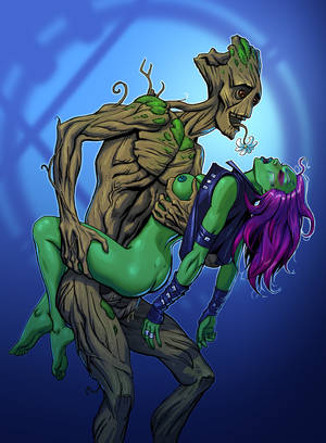 Guardians Of The Galaxy Porn Anal - alien anal anthro ass breasts closed_eyes duo female gamora groot  guardians_of_the_galaxy interspecies male marvel nipples penis