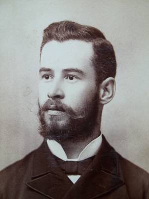 1910s Porn Curled Mustache - CABINET CARD Gentleman Handlebar Mustache Beard MI Central Official  Photographer