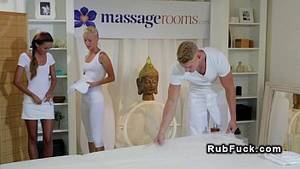 Couples Massage Porn - Hot couple massaging a lucky customer together porn videos