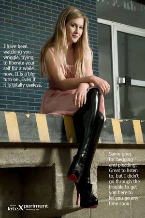 latex domination captions - Watching you. Femdom CaptionsBootsFemaleLatexShoe ...