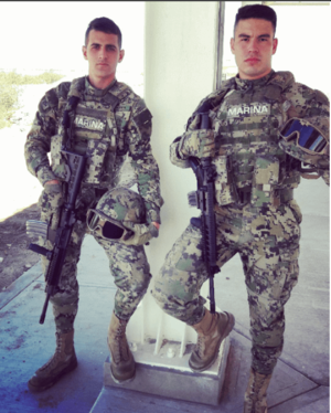 Mexican Military Porn - Two young Mexican Marines before a routine patrol [482 x 601] : r/ MilitaryPorn