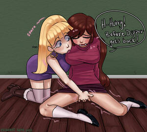 Gravity Falls Disney Lesbian Porn - questionable, artist:princest beck, mabel pines, pacifica northwest, disney,  disney channel, gravity falls, 2girls, big breasts, blonde hair, breasts,  brown hair, clothed female, english text, female, female only, fingering,  lesbian, no panties, on