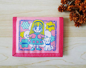 Anime Hentai Toddler Sex - Vintage 80s Cutie Kid's wallet, pink Japanese Manga Anime girls Bifold  wallet, Cartoon bag