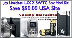 Kit Mod Porn - August 28, 2016 $50 Off Ijoy Limitless Lux 215W TC Box Mod From USA Site