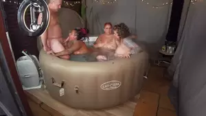 folks party in hot tub - Hot tub Fun with 3 MIlfs and a DILF | xHamster