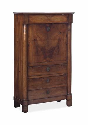 french secretaire - A LOUIS PHILIPPE WALNUT SECRETAIRE ABATTANT, SECOND QUARTER 19TH CENTURY