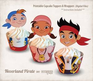 Jake And The Neverland Pirates Izzy Porn - Printable Jake and the Neverland Pirates Cupcake Toppers & Wrappers,  Digital Files. $8.00,