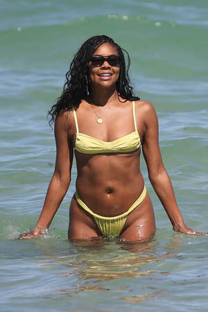 hairy nudist beach mom - Gabrielle Union wears bikini on beach date with Dwyane Wade