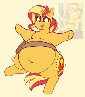 Chubby Pony Porn - 15243 - suggestive, artist:graphenescloset, sunset shimmer (mlp), equine,  fictional species, mammal, pony, unicorn, feral, friendship is magic,  hasbro, my little pony, fat, female, high res, horn, obese, solo, solo  female, tail - Furbooru