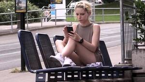 blonde teen public - Pretty Blonde Teen Exposes Her Tight Slit In A Public Place Video at Porn  Lib