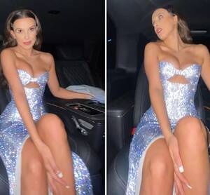 Millie Porn Model Fashion - Stranger Things star Millie Bobby Brown shares very glitzy snaps from her  18th birthday | The Sun