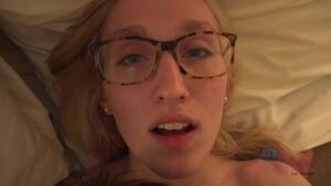 Blonde Porn Glasses - Slim blonde babe with glasses and small tits, Victoria Gracen got fucked  hard and creampied - Upornia.com