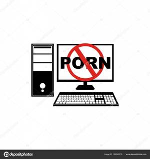 No Porn - Computer Set Icon Vector â€” Vector by vable