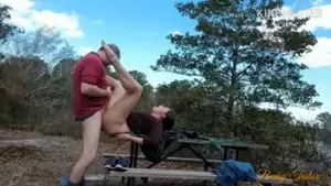 amateur couple picnic - Amateur wife fucked and creampied on public picnic table | xHamster