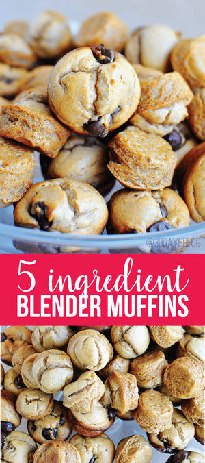 Blender Egg Porn - Peanut Butter Banana 5 ingredient blender muffins - these taste amazing,  are easy to make