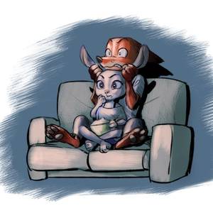 Judy Hopps Maid Marian - Aww Nick is scared and Judy is protecting him