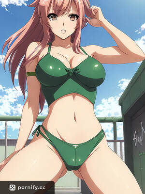 Girls Small Tits Anime - Sultry Teen Jumping Green-Haired Anime Girl with Bell-Shaped Small Tits,  Playful Expression and Cum-Covered Body in a Gym Background | Pornify â€“  Free PremiumÂ® AI Porn