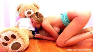 brett teddy big tits lactation - Watch Brett Fucks a Teddy Bear - Babe, Solo, Blonde Porn - SpankBang