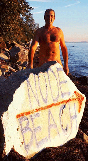 naturist nudist pissing - White Rock Sun - [ Naked Truth ]
