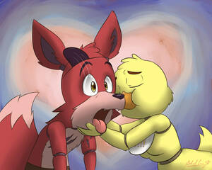 F Naf Porn Tongue Kissing - 26405 - safe, artist:cyberpikachu, chica (fnaf), foxy (fnaf), animatronic,  bird, canine, chicken, fox, galliform, mammal, robot, anthro, five nights  at freddy's, 2014, abstract background, bib, breasts, eyepatch, female,  foxica (fnaf), kiss on