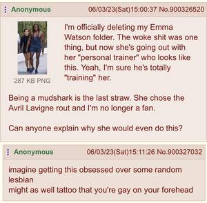 Emma Watson Porn Giant Cock - Anon is DONE with Emma Watson : r/4chan