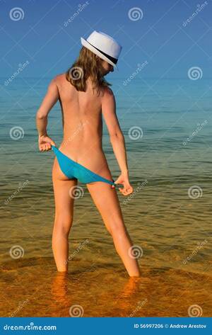 babes nude beach sex - Half-naked Woman Standing on the Beach Back Stock Photo - Image of  standing, skin: 56997206