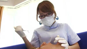 dentist glove handjob - Busty Japanese dentist Aihara Mari pleasures a dude with ... | Any Porn
