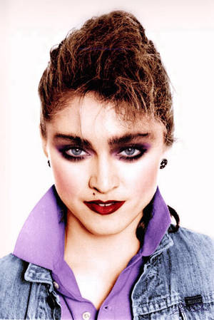 80s Madonna Porn - Madonna-Typical 80's makeup and popped collars