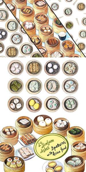 Asian Zo - Watercolor Asian food dim sum | Food art photography, Dim sum, Asian recipes