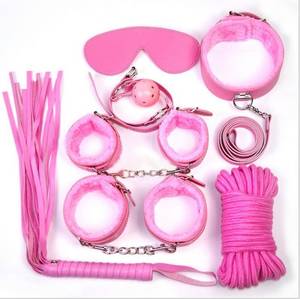 erotic tools - New porn adult sex toys for adults bdsm tools handcuffs padel gag collar  nipple clamps set