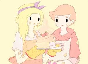 Bee Queen Adventure Time Porn - Adventure Time Fionna and Prince Gumball baking disaster