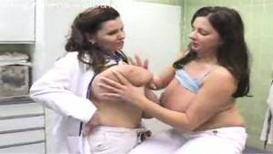 Lesbian Dr Porn - Patient examines her doctors huge boobs.