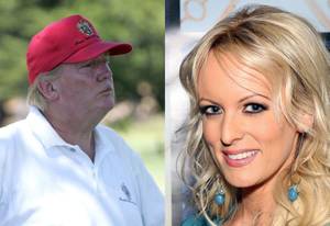 Consensual Stabbing Porn - Donald Trump during the American Century Celebrity Golf Championship in  2006 and adult film actress Stormy